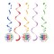 Party Central Club Pack of 30 Blue and Red Dizzy Danglers Hanging Party Decorations 33"